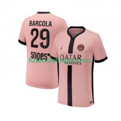 Camisola Homem Paris Saint-Germain Bradley Barcola 29 Terceiro Equipamento 2024-2025 Manga Curta