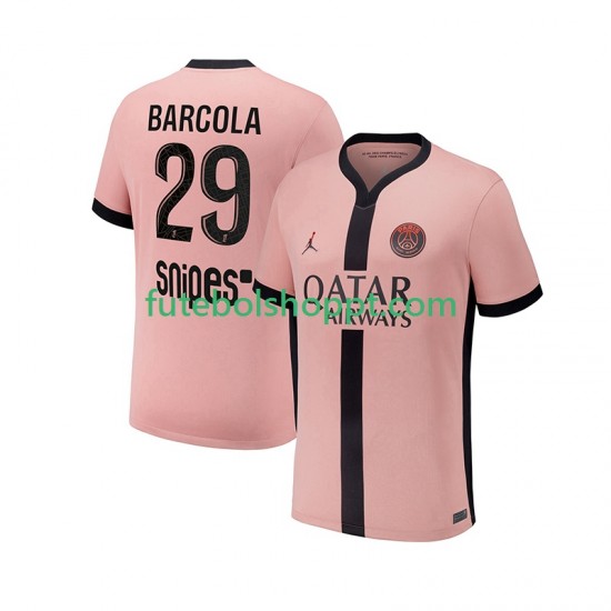 Camisola Homem Paris Saint-Germain Bradley Barcola 29 Terceiro Equipamento 2024-2025 Manga Curta