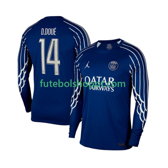 Camisola Homem Paris Saint-Germain Desire Doue 14 Quarto Equipamento 2024-2025 Manga Comprida