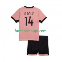 Camisola Júnior Paris Saint-Germain Desire Doue 14 Terceiro Equipamento 2024-2025 Manga Curta