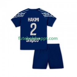 Camisola Júnior Paris Saint-Germain Hakimi 2 Quarto Equipamento 2024-2025 Manga Curta