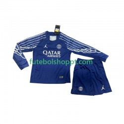 Camisola Júnior Paris Saint-Germain Quarto Equipamento 2024-2025 Manga Comprida Camisola Júnior Paris Saint-Germain Quarto Equipamento 2024-2025 Manga Comprida