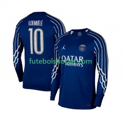 Camisola Homem Paris Saint-Germain Ousmane Dembele 10 Quarto Equipamento 2024-2025 Manga Comprida