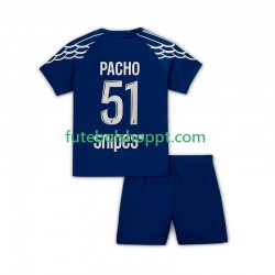 Camisola Júnior Paris Saint-Germain Pacho 51 Quarto Equipamento 2024-2025 Manga Curta