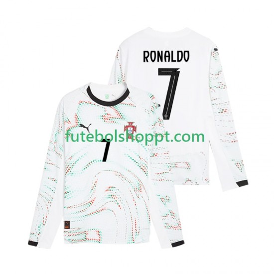 Camisola Homem Portugal Cristiano Ronaldo 7 Alternativa Equipamento 2025 Manga Comprida