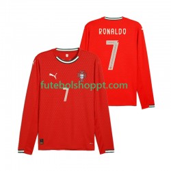 Camisola Homem Portugal Cristiano Ronaldo 7 Principais Equipamento 2025 Manga Comprida