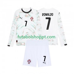 Camisola Júnior Portugal Cristiano Ronaldo 7 Alternativa Equipamento 2025 Manga Comprida