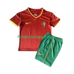 Camisola Júnior Portugal 2000 Retro Principais Equipamento Manga Curta