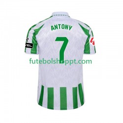 Camisola Homem Real Betis ANTONY 7 Principais Equipamento 2024-2025 Manga Curta
