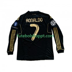 Camisola Homem Real Madrid Cristiano Ronaldo 7 -2012 Alternativa Equipamento 2011 Manga Comprida