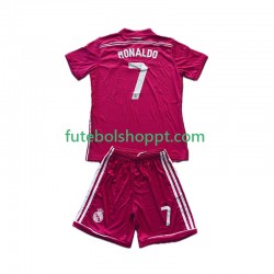 Camisola Júnior Real Madrid Cristiano Ronaldo 7 2014 2015 Retro Alternativa Equipamento Manga Curta