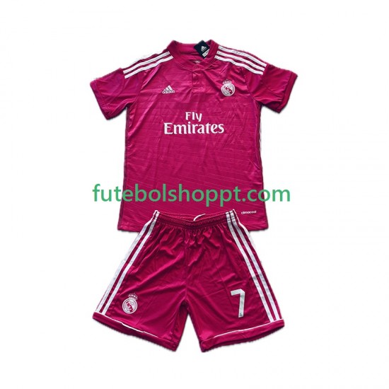 Camisola Júnior Real Madrid Cristiano Ronaldo 7 2014 2015 Retro Alternativa Equipamento Manga Curta