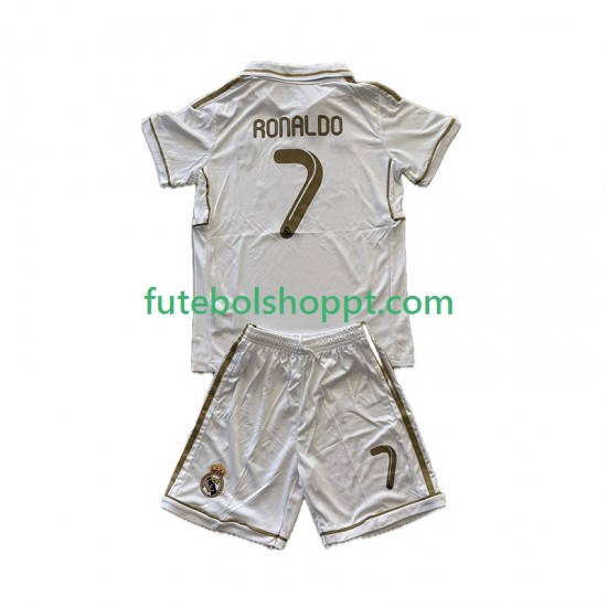Camisola Júnior Real Madrid Cristiano Ronaldo 7 2012 Retro Principais Equipamento 2011 Manga Curta