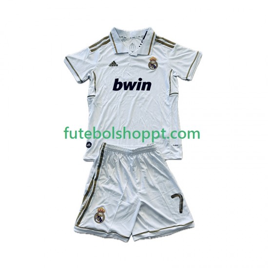 Camisola Júnior Real Madrid Cristiano Ronaldo 7 2012 Retro Principais Equipamento 2011 Manga Curta