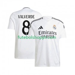 Camisola Homem Real Madrid Federico Valverde 8 Principais Equipamento 2024-2025 Manga Curta