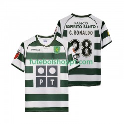 Camisola Homem Sporting CP Cristiano Ronaldo 28 2001 2003 Retro Principais Equipamento Manga Curta