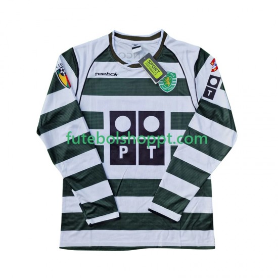 Camisola Homem Sporting CP 2001 2003 Retro Principais Equipamento Manga Comprida