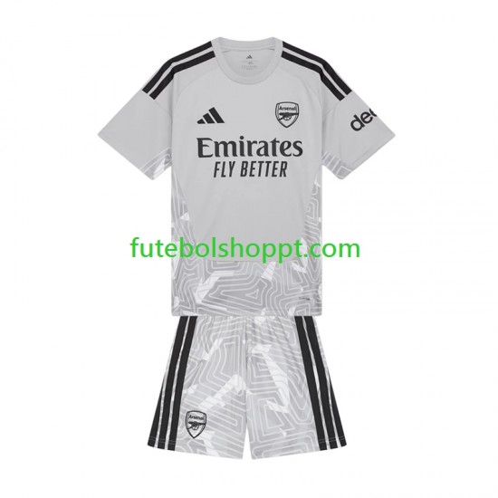 Camisola Júnior Arsenal Guarda-redes Principais Equipamento 2026-2027 Manga Curta