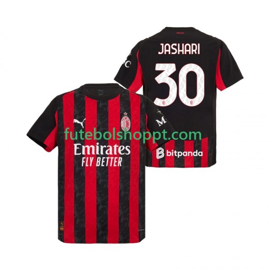 Camisola Homem AC Milan Ardon Jashari 30 Principais Equipamento 2025-2026 Manga Curta