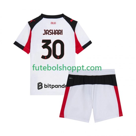 Camisola Júnior AC Milan Ardon Jashari 30 Alternativa Equipamento 2025-2026 Manga Curta