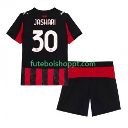 Camisola Júnior AC Milan Ardon Jashari 30 Principais Equipamento 2025-2026 Manga Curta