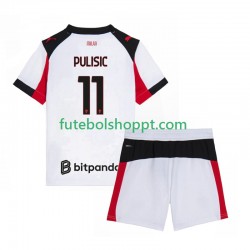Camisola Júnior AC Milan Christian Pulisic 11 Alternativa Equipamento 2025-2026 Manga Curta