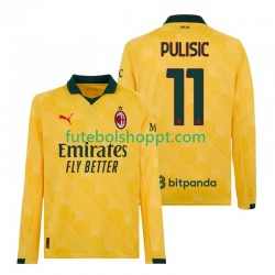 Camisola Homem AC Milan Christian Pulisic 11 Terceiro Equipamento 2025-2026 Manga Comprida