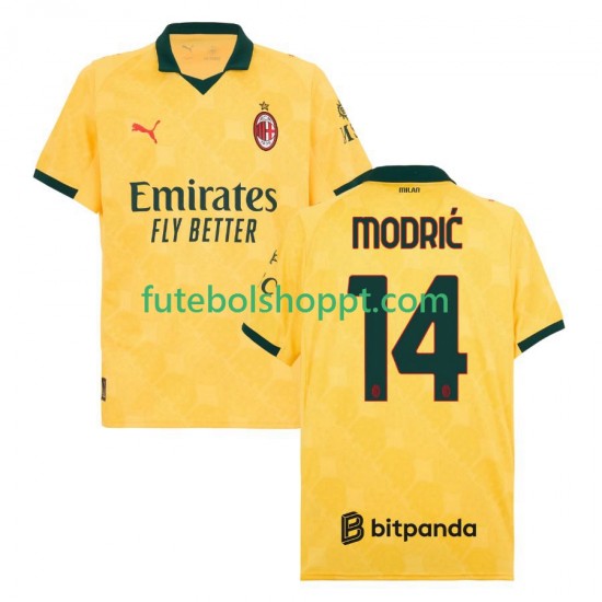 Camisola Homem AC Milan Modrić Luca 14 Terceiro Equipamento 2025-2026 Manga Curta