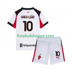 Camisola Júnior AC Milan Rafael Leao 10 Alternativa Equipamento 2025-2026 Manga Curta