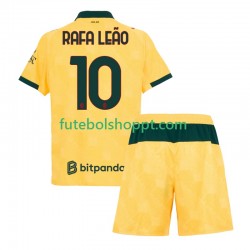 Camisola Júnior AC Milan Rafael Leao 10 Terceiro Equipamento 2025-2026 Manga Curta