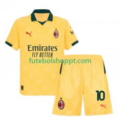 Camisola Júnior AC Milan Rafael Leao 10 Terceiro Equipamento 2025-2026 Manga Curta