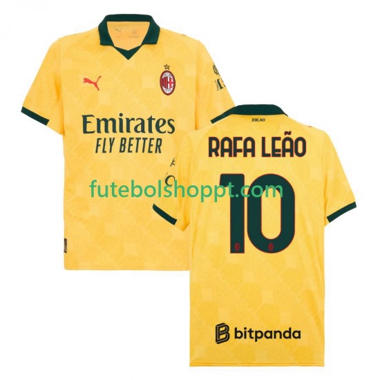 Camisola Homem AC Milan Rafael Leao 10 Terceiro Equipamento 2025-2026 Manga Curta