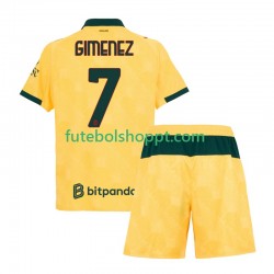 Camisola Júnior AC Milan Santiago Gimenez 7 Terceiro Equipamento 2025-2026 Manga Curta