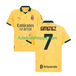 Camisola Homem AC Milan Santiago Gimenez 7 Terceiro Equipamento 2025-2026 Manga Curta
