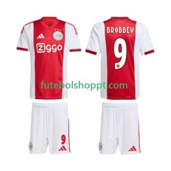 Camisola Júnior AFC Ajax Brian Brobbey 9 Principais Equipamento 2025-2026 Manga Curta