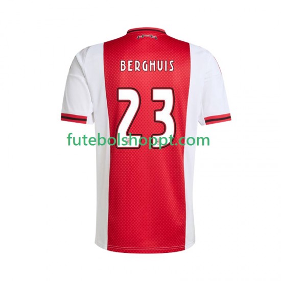 Camisola Homem AFC Ajax Steven Berghuis 23 Principais Equipamento 2025-2026 Manga Curta