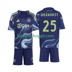 Camisola Júnior AFC Ajax Wout Weghorst 25 Alternativa Equipamento 2025-2026 Manga Curta