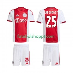 Camisola Júnior AFC Ajax Wout Weghorst 25 Principais Equipamento 2025-2026 Manga Curta