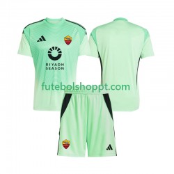 Camisola Júnior AS Roma Guarda-redes Alternativa Equipamento Quarto Equipamento 2025-2026 Manga Curta