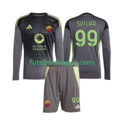 Camisola Júnior AS Roma Mile Svilar 99 Guarda-redes Principais Equipamento 2025-2026 Manga Comprida