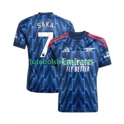 Camisola Homem Arsenal Bukayo Saka 7 Alternativa Equipamento 2025-2026 Manga Curta