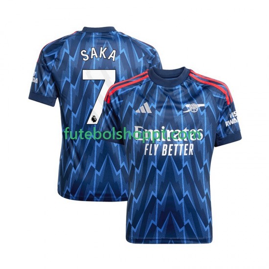 Camisola Homem Arsenal Bukayo Saka 7 Alternativa Equipamento 2025-2026 Manga Curta