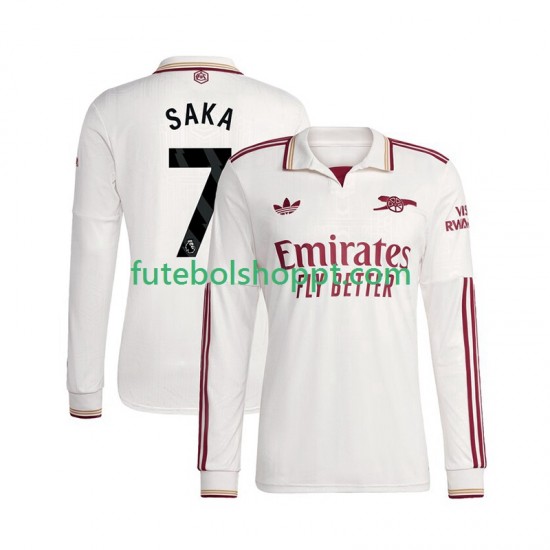 Camisola Homem Arsenal Bukayo Saka 7 Terceiro Equipamento 2025-2026 Manga Comprida