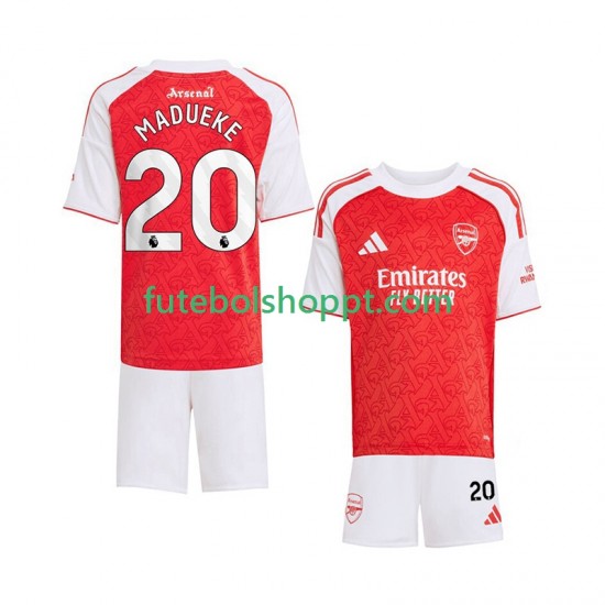 Camisola Júnior Arsenal Noni Madueke 20 Principais Equipamento 2025-2026 Manga Curta