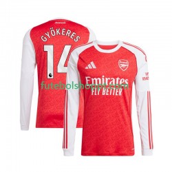Camisola Homem Arsenal Viktor Gyokeres 14 Principais Equipamento 2025-2026 Manga Comprida