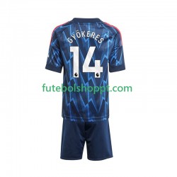 Camisola Júnior Arsenal Viktor Gyokeres 14 Alternativa Equipamento 2025-2026 Manga Curta