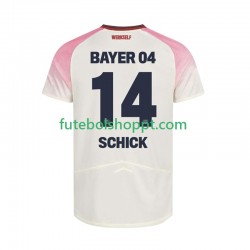 Camisola Homem Bayer 04 Leverkusen Patrik Schick 14 Alternativa Equipamento 2025-2026 Manga Curta