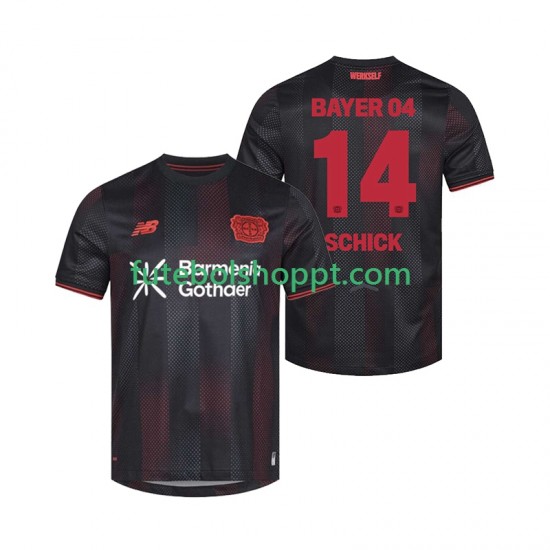 Camisola Homem Bayer 04 Leverkusen Patrik Schick 14 Principais Equipamento 2025-2026 Manga Curta
