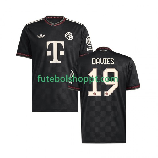 Camisola Homem Bayern de Munique Alphonso Davies 19 Terceiro Equipamento 2025-2026 Manga Curta