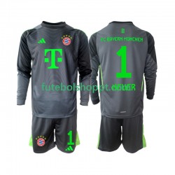 Camisola Júnior Bayern de Munique Neuer 1 Guarda-redes Alternativa Equipamento 2025-2026 Manga Comprida
